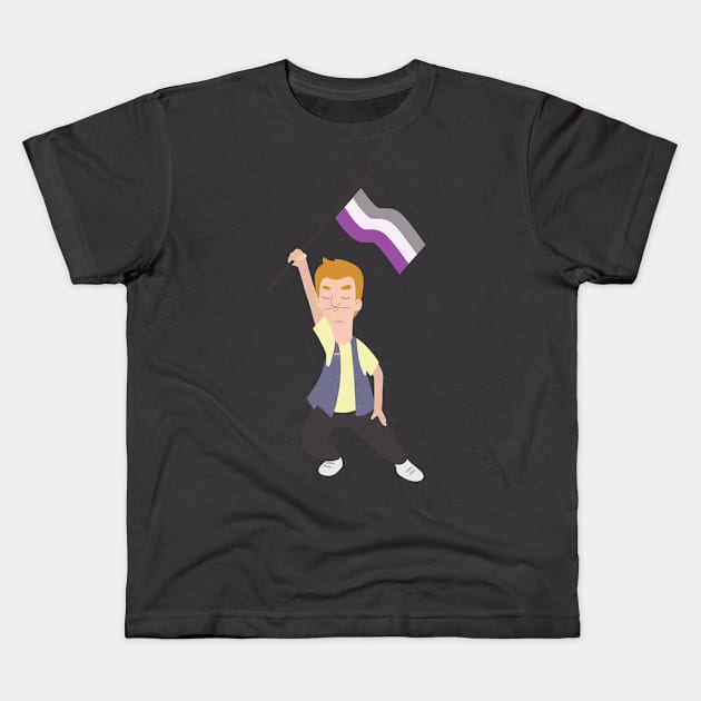 Jimmy Jr. x Asexual Flag Kids T-Shirt by gray-cat